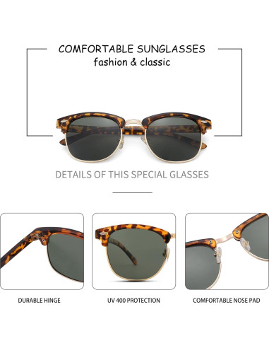 Gafas de sol polarizadas Pro Acme UV 400 unisex semi-rimless