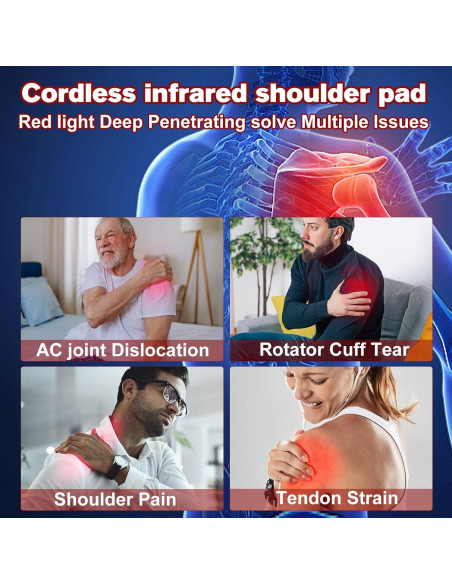 Terapia de Luz Roja DGXINJUN Inalámbrica para Hombro
