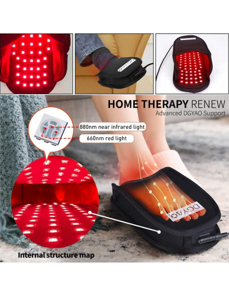 Terapia de Luz Roja DGXINJUN 2022 con 2 Almohadillas Terapia de Luz Roja DGXINJUN 2022 con 2 Almohadillas