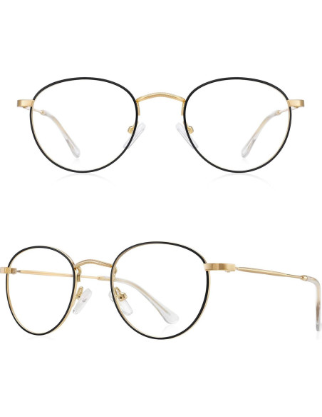 Gafas de lectura metálicas clásicas 0.75x oro y negro Gafas de lectura metálicas clásicas 0.75x oro y negro
