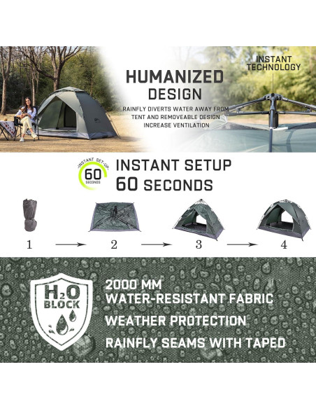 Carpa de Camping Happy Travel HTP-P2-JL para 2 Personas Carpa de Camping Happy Travel HTP-P2-JL para 2 Personas