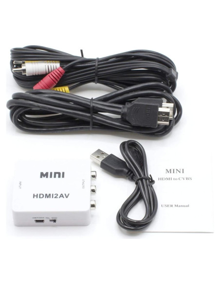 Convertidor HDMI a RCA THE CIMPLE CO - Kit Blanco Convertidor HDMI a RCA THE CIMPLE CO - Kit Blanco