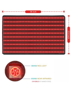 Almohadilla Terapia Luz Roja LOVTRAVEL 97 x 60 cm 100W 2