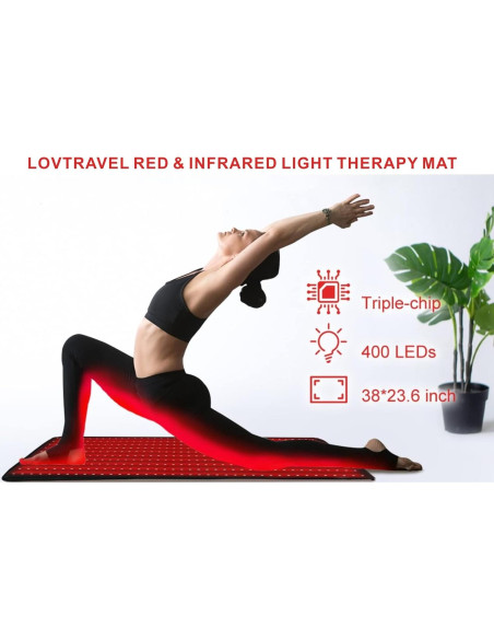 Almohadilla Terapia Luz Roja LOVTRAVEL 97 x 60 cm 100W Almohadilla Terapia Luz Roja LOVTRAVEL 97 x 60 cm 100W
