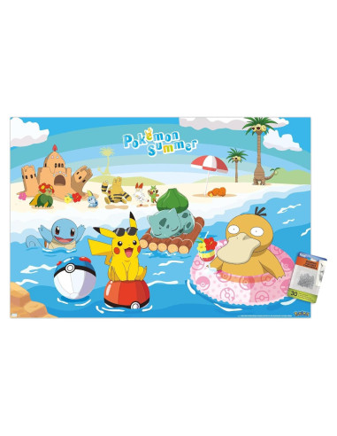 Póster de Verano Pokémon Trends International 56.6x86.4cm