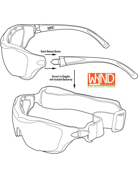 Gafas de Motocicleta WYND Blocker 329V2 Grandes UV400 Gafas de Motocicleta WYND Blocker 329V2 Grandes UV400