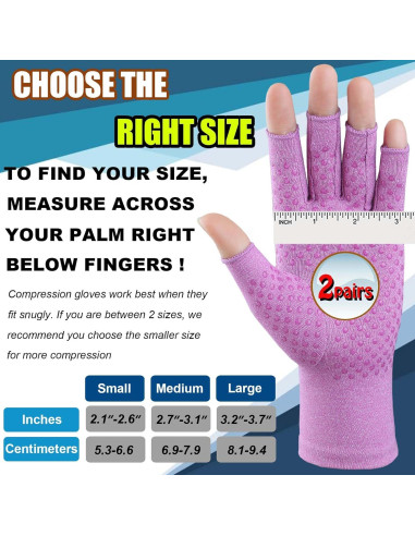 Guantes de Compresión Tiny Chou para Artritis Unisex S