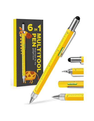 Bolígrafo Multiherramienta CRANACH Amarillo 6 en 1