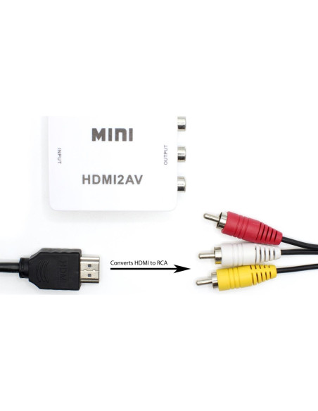 Convertidor HDMI a RCA THE CIMPLE CO - Kit Blanco Convertidor HDMI a RCA THE CIMPLE CO - Kit Blanco