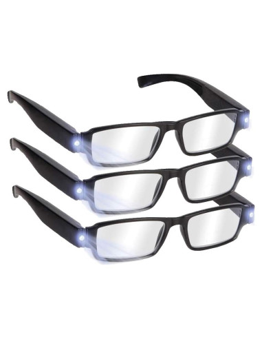 Gafas de lectura DUANMEI con luz LED +1.0 unisex