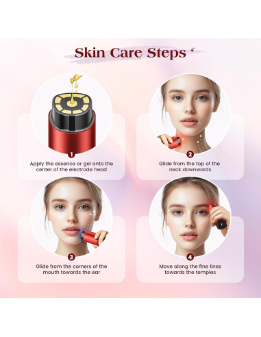 Dispositivo Facial de Microcorriente INTEO con Luz Roja y Azul