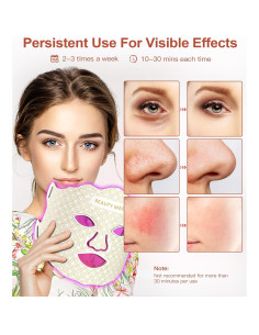 Máscara de Terapia de Luz Roja Lanieney 7 Colores LED 2