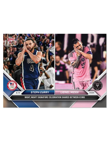 Tarjeta Coleccionable Steph Curry y Lionel Messi 2024