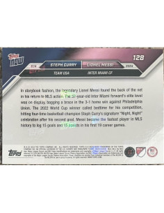 Tarjeta Coleccionable Steph Curry y Lionel Messi 2024 2