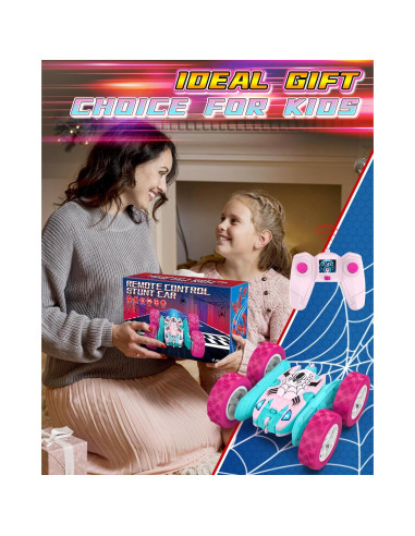 Coche RC Araña Rosa Blissbud para Niñas 6-12 Años