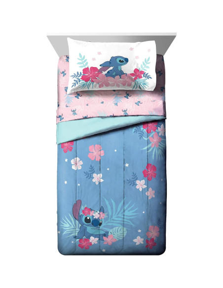 Juego de Cama Queen Disney Lilo & Stitch 7 Piezas Microfibra Juego de Cama Queen Disney Lilo & Stitch 7 Piezas Microfibra