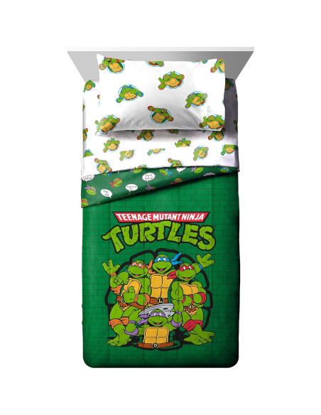 Juego de Cama Doble Jay Franco Tortugas Ninja 7 Piezas Juego de Cama Doble Jay Franco Tortugas Ninja 7 Piezas
