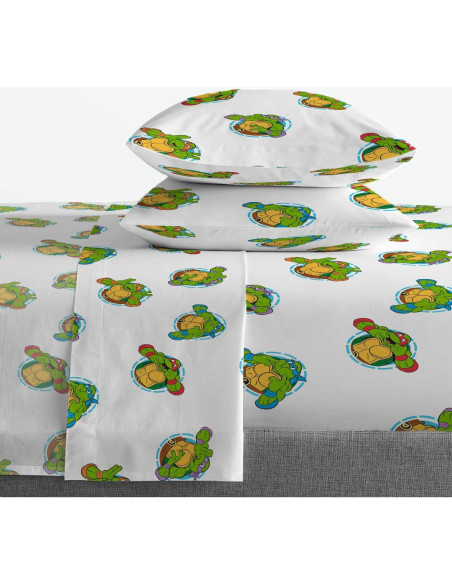 Juego de Cama Doble Jay Franco Tortugas Ninja 7 Piezas Juego de Cama Doble Jay Franco Tortugas Ninja 7 Piezas