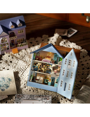 Casa de Muñecas Miniatura Flever DIY con Muebles Casa Molan