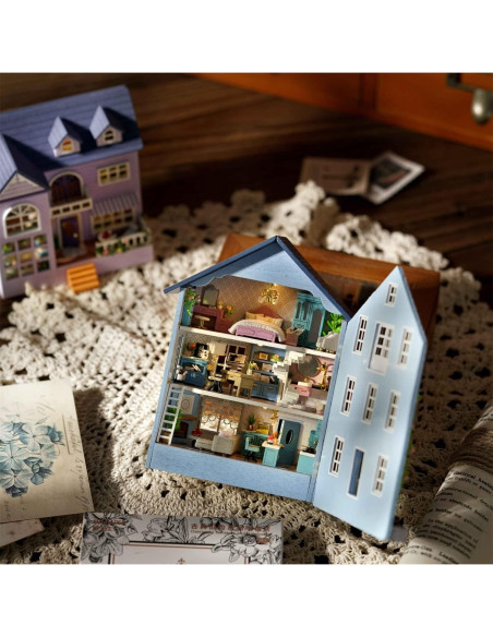 Casa de Muñecas Miniatura Flever DIY con Muebles Casa Molan Casa de Muñecas Miniatura Flever DIY con Muebles Casa Molan