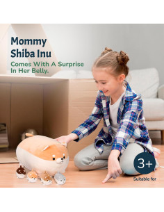 Juguete de Peluche PixieCrush Shiba Inu y 4 Cachorros 2