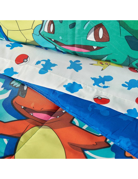 Conjunto de cama completo Northwest Pokemon 5 piezas Conjunto de cama completo Northwest Pokemon 5 piezas