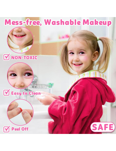 Kit de Maquillaje para Niñas Hollyhi 58 Piezas Rosa Kit de Maquillaje para Niñas Hollyhi 58 Piezas Rosa