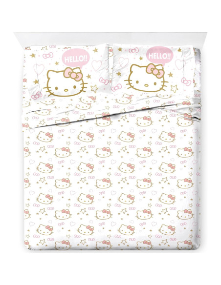 Juego de Edredón Completo Hello Kitty Jay Franco - 7 Piezas Juego de Edredón Completo Hello Kitty Jay Franco - 7 Piezas