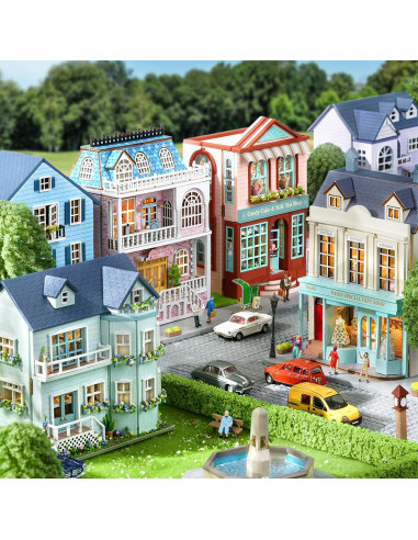 Casa de Muñecas Flever DIY con Muebles 8,89x5,84x13,46cm