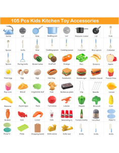 Juego de Cocina Infantil 105 Piezas Zero Zoo Azul 2