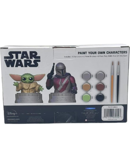 Conjunto de Pintura Star Wars Baby Yoda y Mandaloriano