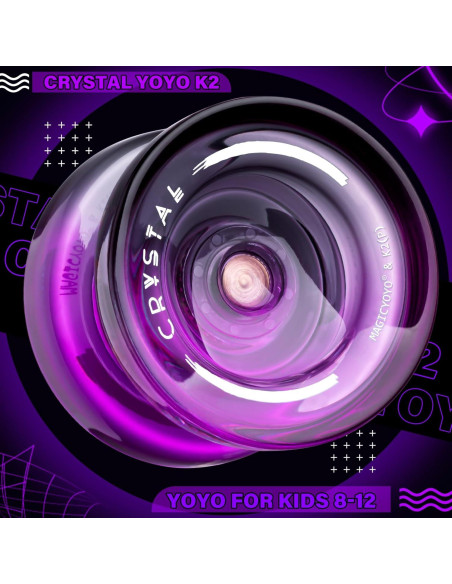 Yoyo Profesional MAGICYOYO K2 Cristal Negro Púrpura Yoyo Profesional MAGICYOYO K2 Cristal Negro Púrpura