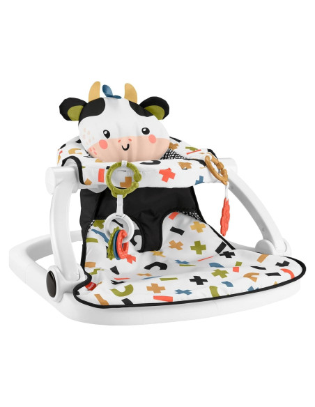 Silla Portátil para Bebés Fisher-Price Vaca con Juguetes Silla Portátil para Bebés Fisher-Price Vaca con Juguetes