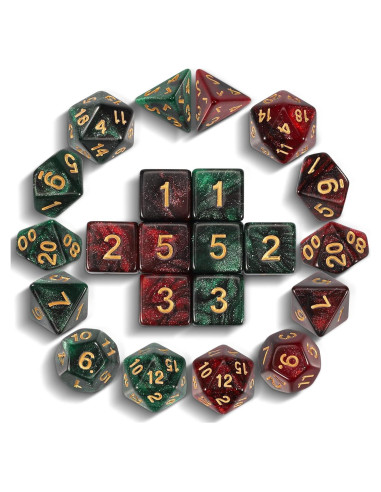 Conjunto de Dados CiaraQ DND - 22 Dados Poliedricos