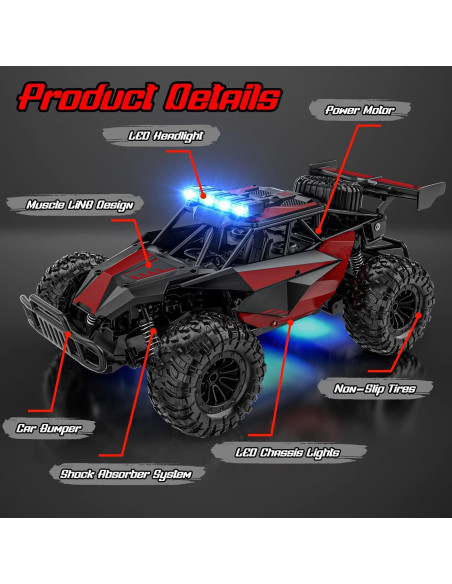 Coche RC BLUEJAY 1:12 Todo Terreno 33KM/H con LED Coche RC BLUEJAY 1:12 Todo Terreno 33KM/H con LED
