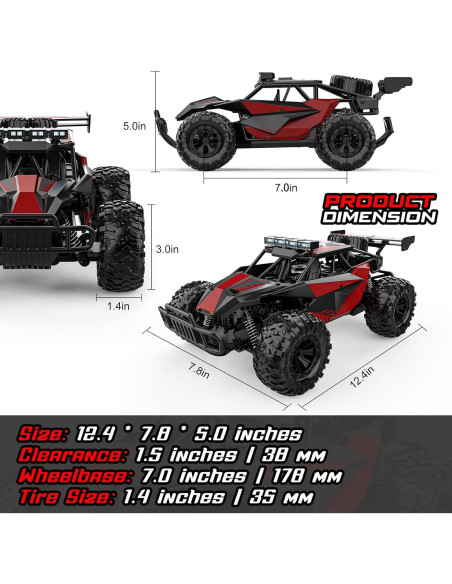 Coche RC BLUEJAY 1:12 Todo Terreno 33KM/H con LED Coche RC BLUEJAY 1:12 Todo Terreno 33KM/H con LED