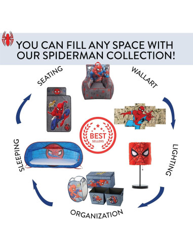 Cofre de Almacenamiento Infantil Idea Nuova Spiderman 72x40x36cm