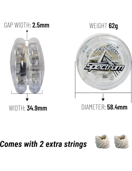 Yomega Spectrum YoYo Transaxle LED para Trucos Intermedios Yomega Spectrum YoYo Transaxle LED para Trucos Intermedios