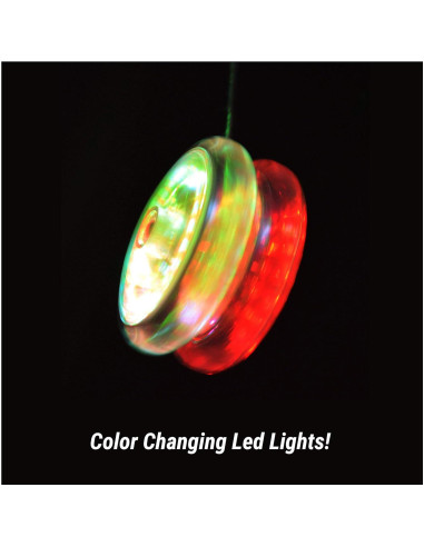 Yoyo Yomega Spectrum Amarillo con LED y 2 cuerdas extra