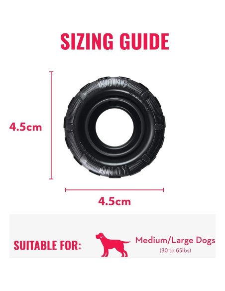 Juguete para Perros KONG Tires Grande - Caucho Duradero 11.43cm Juguete para Perros KONG Tires Grande - Caucho Duradero 11.43cm