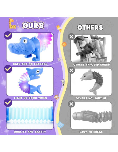 Juguetes Antiestrés LED de Animales Delighkidz para Niños