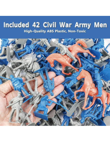 Conjunto de Soldados Guerra Civil HAPTIME 42 piezas Plástico