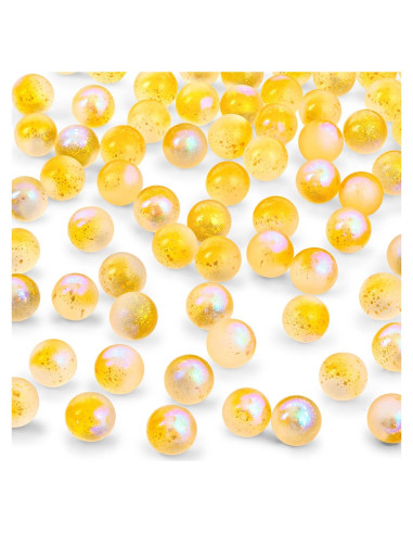 Canicas de Vidrio POPLAY 120PCS Amarillo para Niños