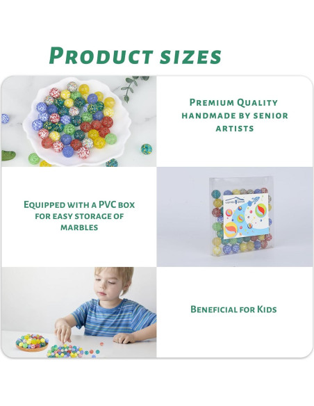 Canicas de vidrio 60PCS 3 Nutrias para juegos y manualidades Canicas de vidrio 60PCS 3 Nutrias para juegos y manualidades