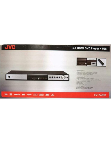 Reproductor de DVD JVC XV-Y430B Libre de Región 5.1 Ch