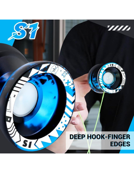 Yoyo Profesional S1 de Metal para Trucos de Giro de Dedo Yoyo Profesional S1 de Metal para Trucos de Giro de Dedo