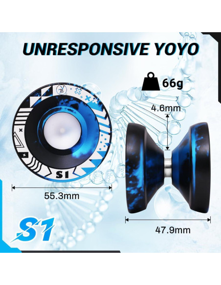 Yoyo Profesional S1 de Metal para Trucos de Giro de Dedo Yoyo Profesional S1 de Metal para Trucos de Giro de Dedo
