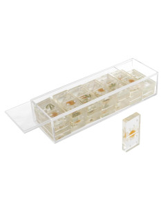 Juego de Dominó Acrílico 28 Piezas con Caja - Margarita