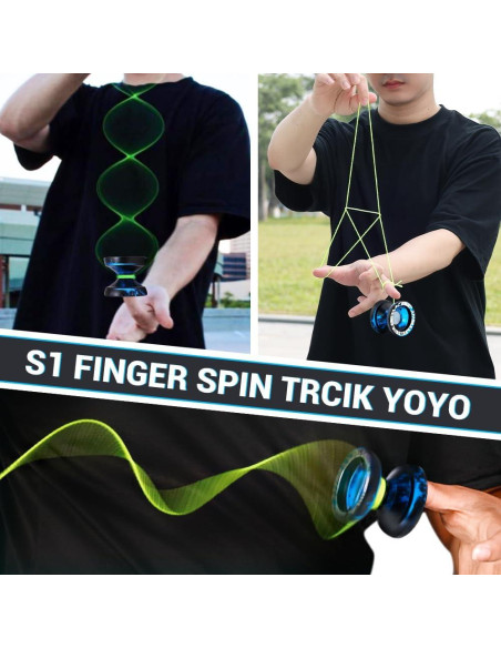 Yoyo Profesional S1 de Metal para Trucos - Azul-Negro Yoyo Profesional S1 de Metal para Trucos - Azul-Negro