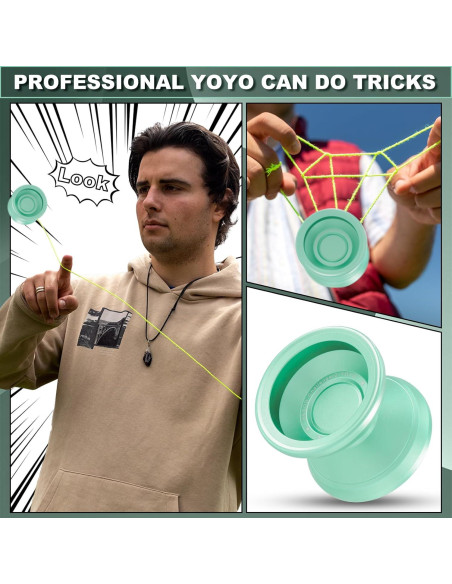 Yoyo Profesional HKSOD Verde para Niños y Adultos - Metal Yoyo Profesional HKSOD Verde para Niños y Adultos - Metal
